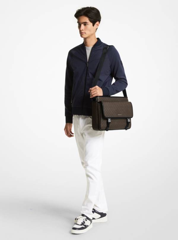 Panske Crossbody Kabelka Michael Kors Cooper Logo Čierne Hnede - Tasky Michael Kors Slevy | VRNXP-4031